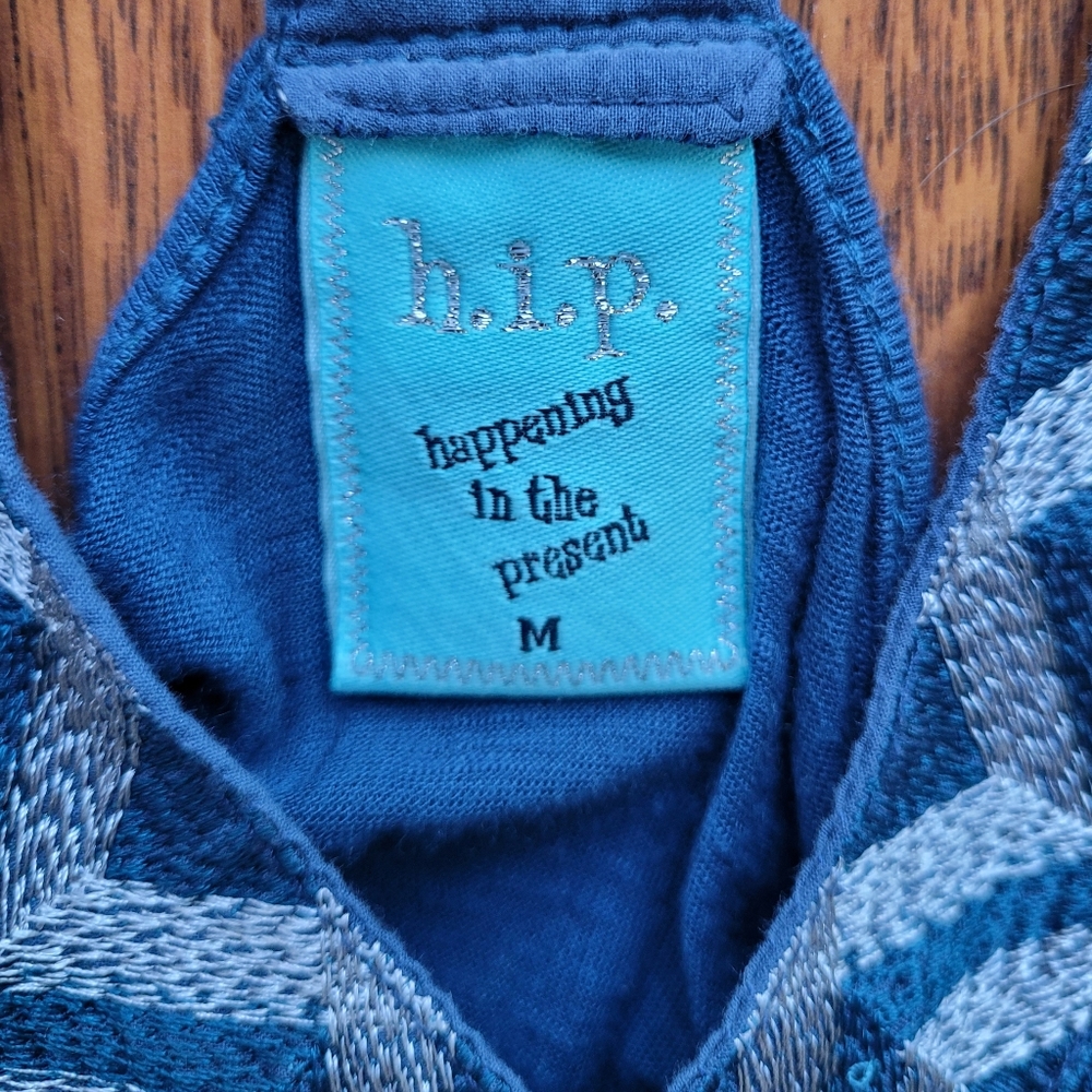 HIP Happening in the Present Medium Blue Boho Tank Top - Picture 4 of 4